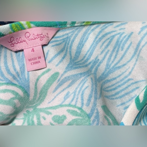 Lilly Pulitzer Calissa Wave Rider Double V Dress Size 4 - Picture 4 of 5